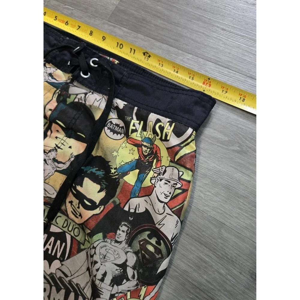 DC Comics Batman Men's Swim Trunks Board Shorts Medium Retro Robin Superman